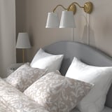 HAUGA Upholstered bed frame, Vissle grey, 150x200 cm