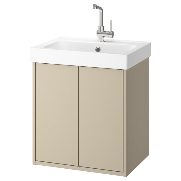 HAVBÄCK / ORRSJÖN Wash-stnd w drs/deep wash-basin/tap, beige, 62x49x72 cm