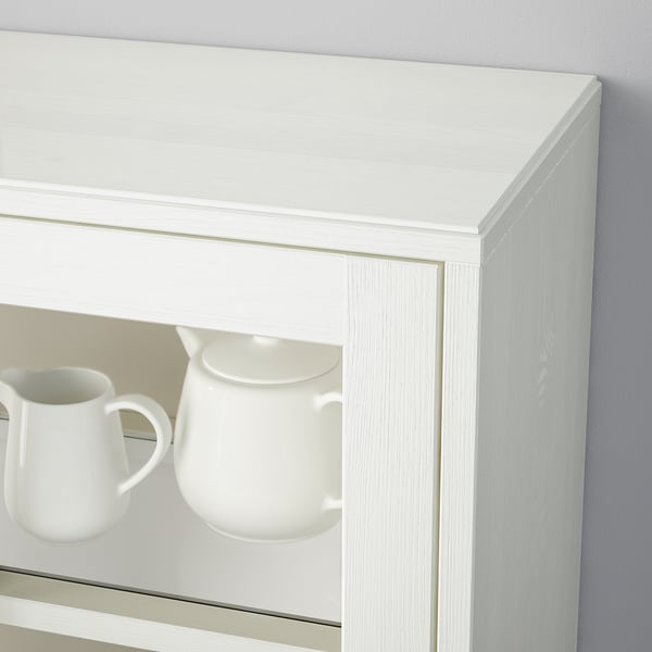 HAVSTA Glass-door cabinet, white, 81x35x123 cm