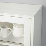 HAVSTA Glass-door cabinet, white, 81x35x123 cm