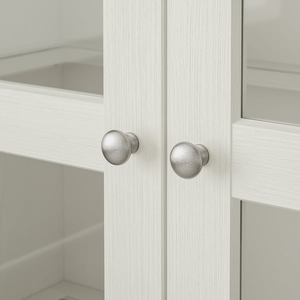 HAVSTA Glass-door cabinet, white, 81x35x123 cm