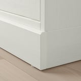 HAVSTA Glass-door cabinet with plinth, white clear glass, 121x37x134 cm