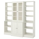 HAVSTA Storage combination w glass doors, white, 203x47x212 cm