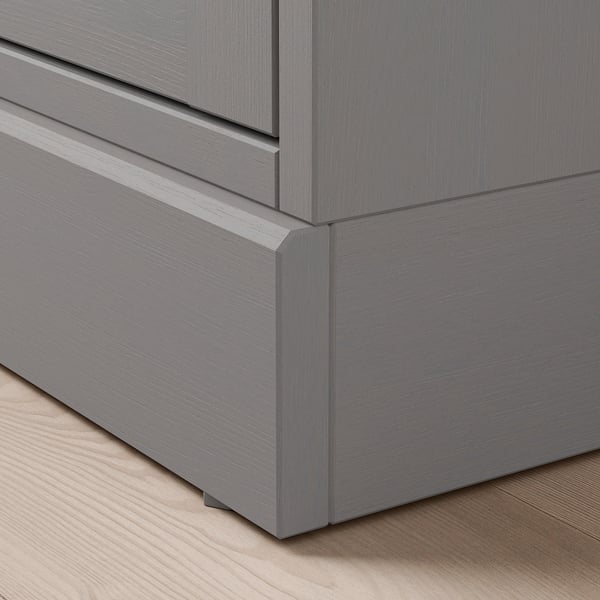 HAVSTA TV bench with plinth, grey, 160x47x62 cm