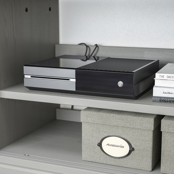 HAVSTA TV storage combination, grey, 241x47x89 cm