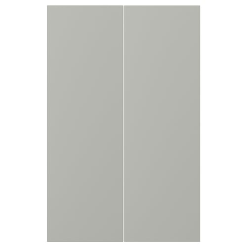 Light grey HAVSTORP kitchen cabinet doors with a smooth, rectangular design.