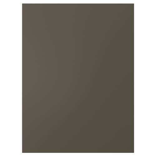 Dark brown HAVSTORP cabinet door, smooth surface, rectangular shape.