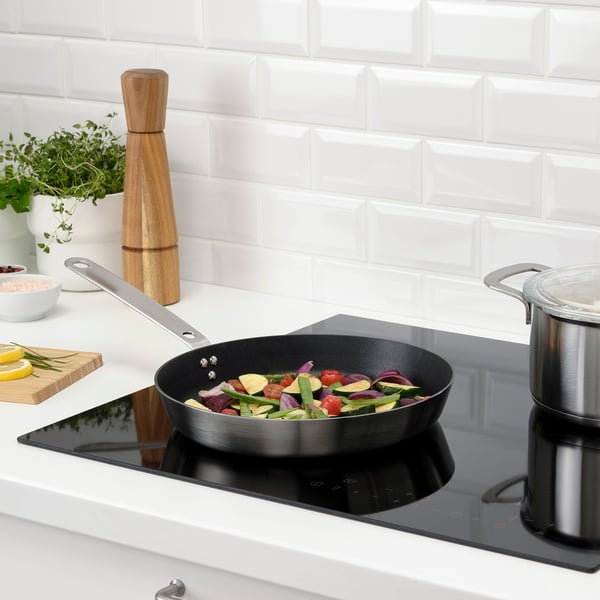 HEMKOMST Frying pan, stainless steel/non-stick coating, 28 cm