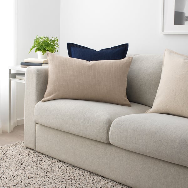 HILLARED Cushion cover, beige, 40x65 cm