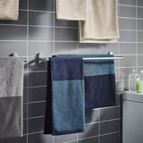 HIMLEÅN Bath towel, dark blue/mélange, 70x140 cm