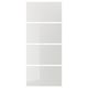 Option: HOKKSUND 4 panels for sliding door frame, high-gloss light grey, 100x236 cm
