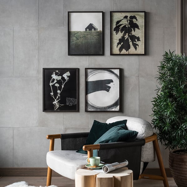 HOVSTA Frame, dark brown, 50x70 cm