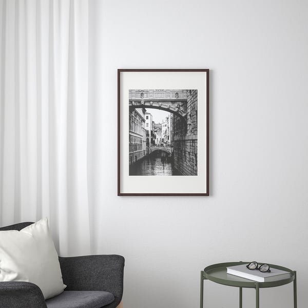HOVSTA Frame, dark brown, 50x70 cm