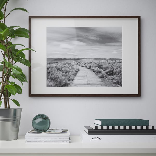 HOVSTA Frame, dark brown, 50x70 cm