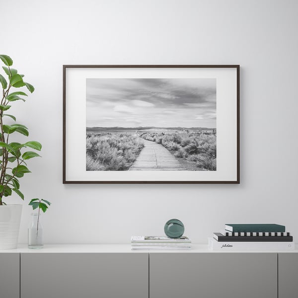 HOVSTA Frame, dark brown, 61x91 cm