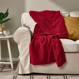 HUMLEMOTT Throw, dark red, 130x170 cm