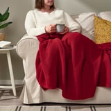 HUMLEMOTT Throw, dark red, 130x170 cm
