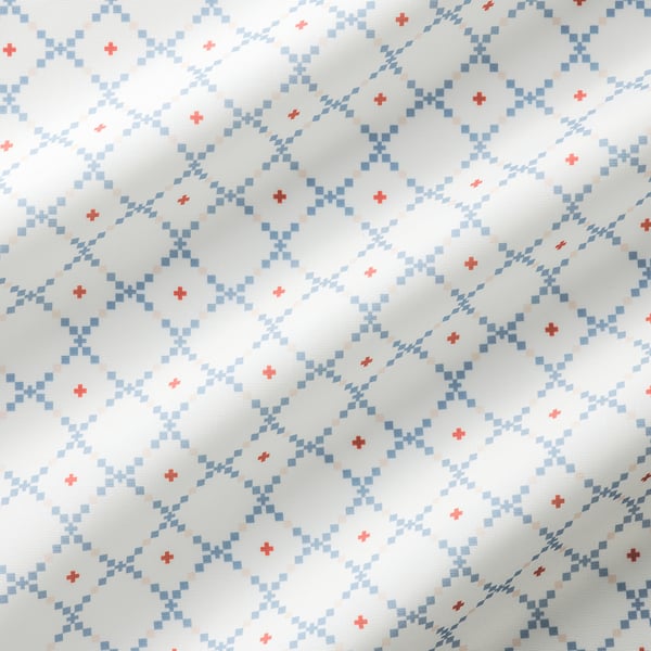 INAMARIA Apron, patterned/blue, 69x85 cm