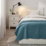 INDIRA Bedspread, light blue, 150x250 cm