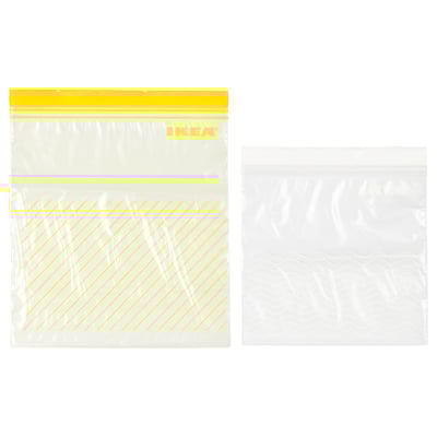 ISTAD Resealable bag, yellow/white