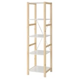IVAR Shelving unit, pine/metal white, 48x50x179 cm