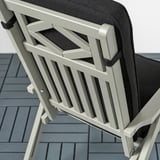 JÄRPÖN/DUVHOLMEN Seat/back cushion, outdoor, anthracite, 116x45 cm