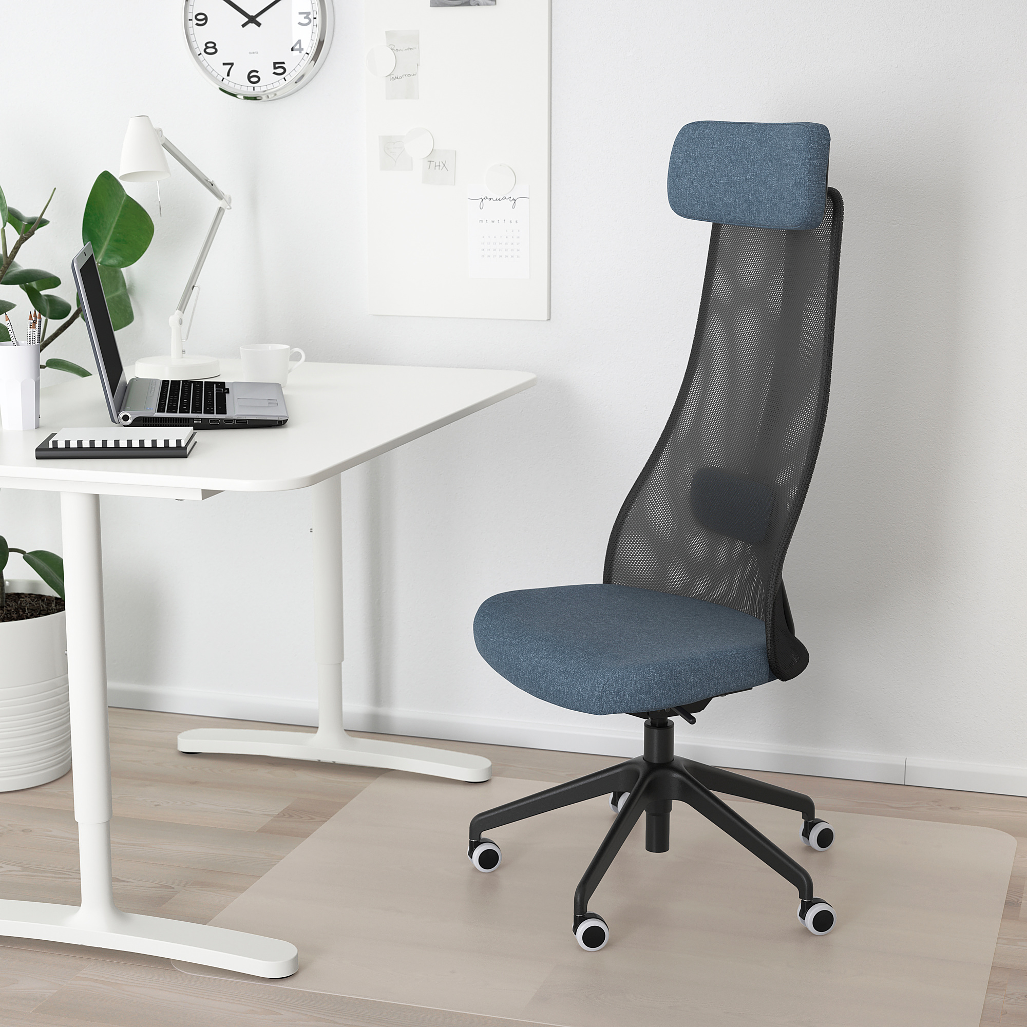 JÄRVFJÄLLET Office chair, Gunnared blue