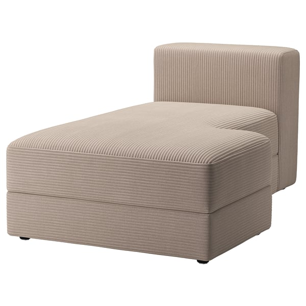 JÄTTEBO Chaise longue module, right, Samsala grey-beige