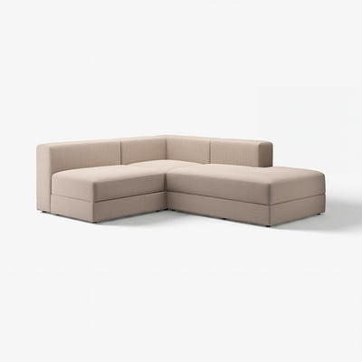 JÄTTEBO Mod crnr sofa 2,5-seat w chaise lng, right/Samsala grey-beige