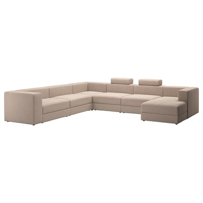 JÄTTEBO modular sofa, beige, sleek & comfy, multiple sections, ideal for socialising.