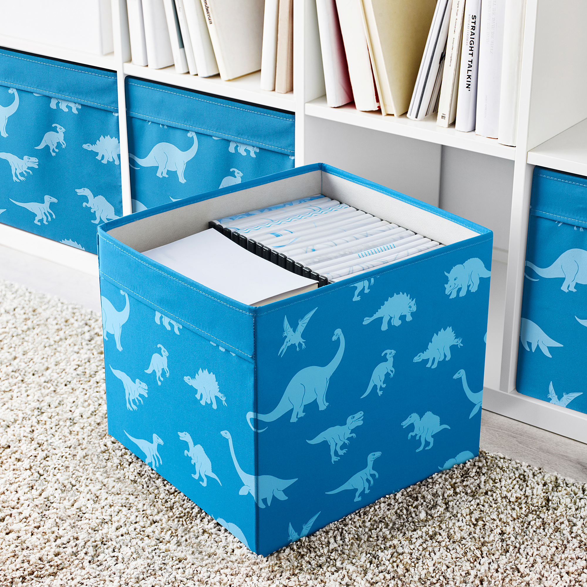 JÄTTELIK Box, patterned, 33x38x33 cm