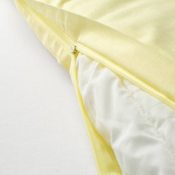JÄTTELIK Duvet cover and pillowcase, Tyrannosaurus Rex/Triceratops/yellow, 150x200/50x80 cm
