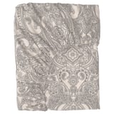 JÄTTEVALLMO Fitted sheet, beige/dark grey, 80x200 cm