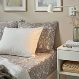 JÄTTEVALLMO Pillowcase, beige/dark grey, 50x80 cm