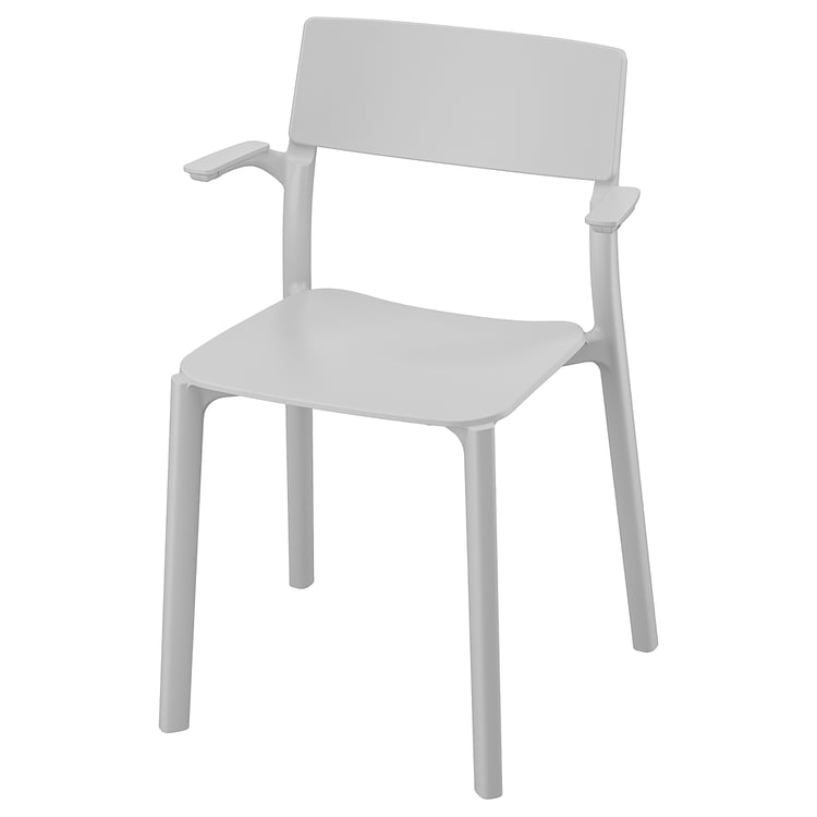 JANINGE Chair with armrests, grey IKEA