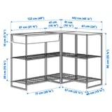 JOSTEIN Shelving unit with container, in/outdoor/white, 122x102x90 cm