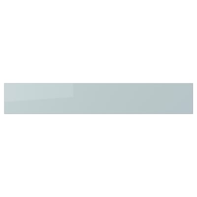 KALLARP Drawer front, high-gloss light grey-blue, 60x10 cm