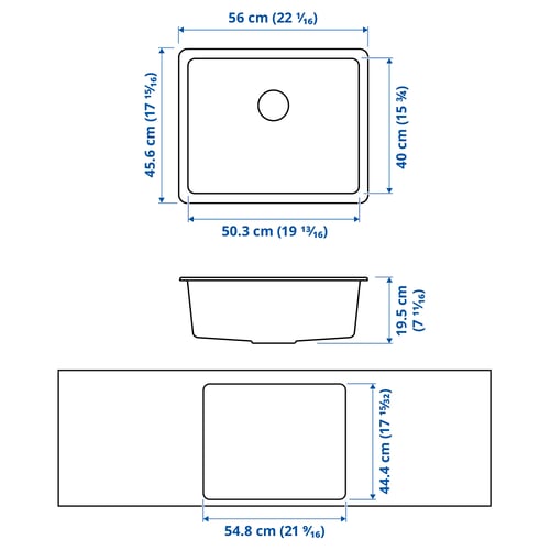 Illustration with measurements for the product: KILSVIKEN.