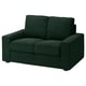 KIVIK Cover for compact 2-seat sofa, Tallmyra dark green
