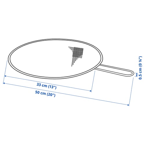 Illustration with measurements for the product: KLOCKREN.