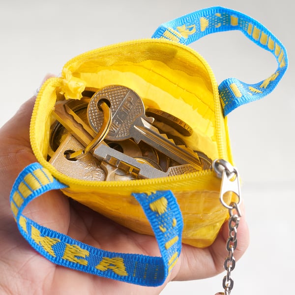 KNÖLIG Key ring, small yellow