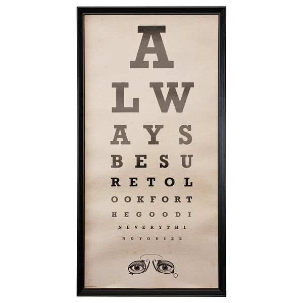 KNOPPÄNG Frame with poster, Always be sure, 35x70 cm