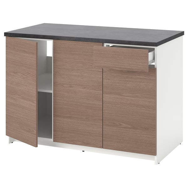 KNOXHULT Base cabinet with doors and drawer - wood effect ...