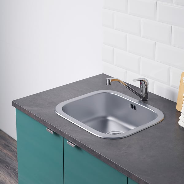 KNOXHULT Base cabinet with doors and drawer - high-gloss ...