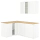 KNOXHULT Corner kitchen, white, 182x143x220 cm