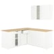 KNOXHULT Corner kitchen, white, 182x183x220 cm