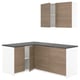 KNOXHULT Corner kitchen, wood effect grey, 182x143x220 cm