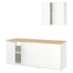 KNOXHULT Kitchen, white, 204x61x220 cm