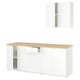 KNOXHULT Kitchen, white, 204x61x220 cm