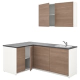 KNOXHULT Kitchen, wood effect grey, 182x143x220 cm